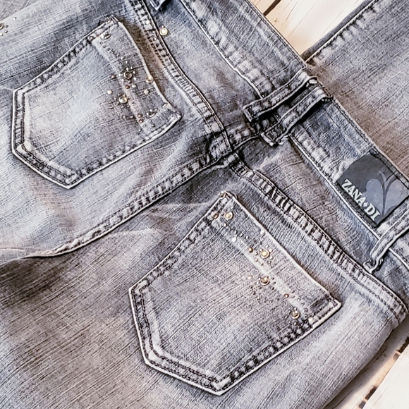 Zana Di Denim - Zana di Jean's size 12 Gray Embellished Denim